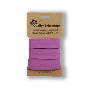 Neue Ware Schrägband Jersey Ben uni violet (244) Karte 3m